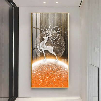 Deer Pure Elegance Premium Acrylic Vertical Wall Art