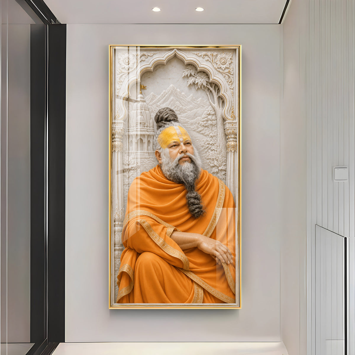 Sant Shri Premanand Ji Maharaj Premium Acrylic Vertical Wall Art