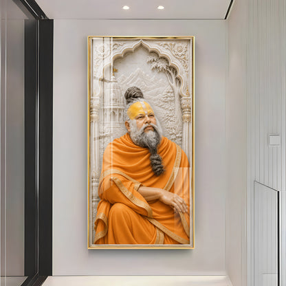 Sant Shri Premanand Ji Maharaj Premium Acrylic Vertical Wall Art