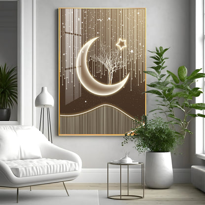 Half Moon Premium Acrylic Vertical Wall Art