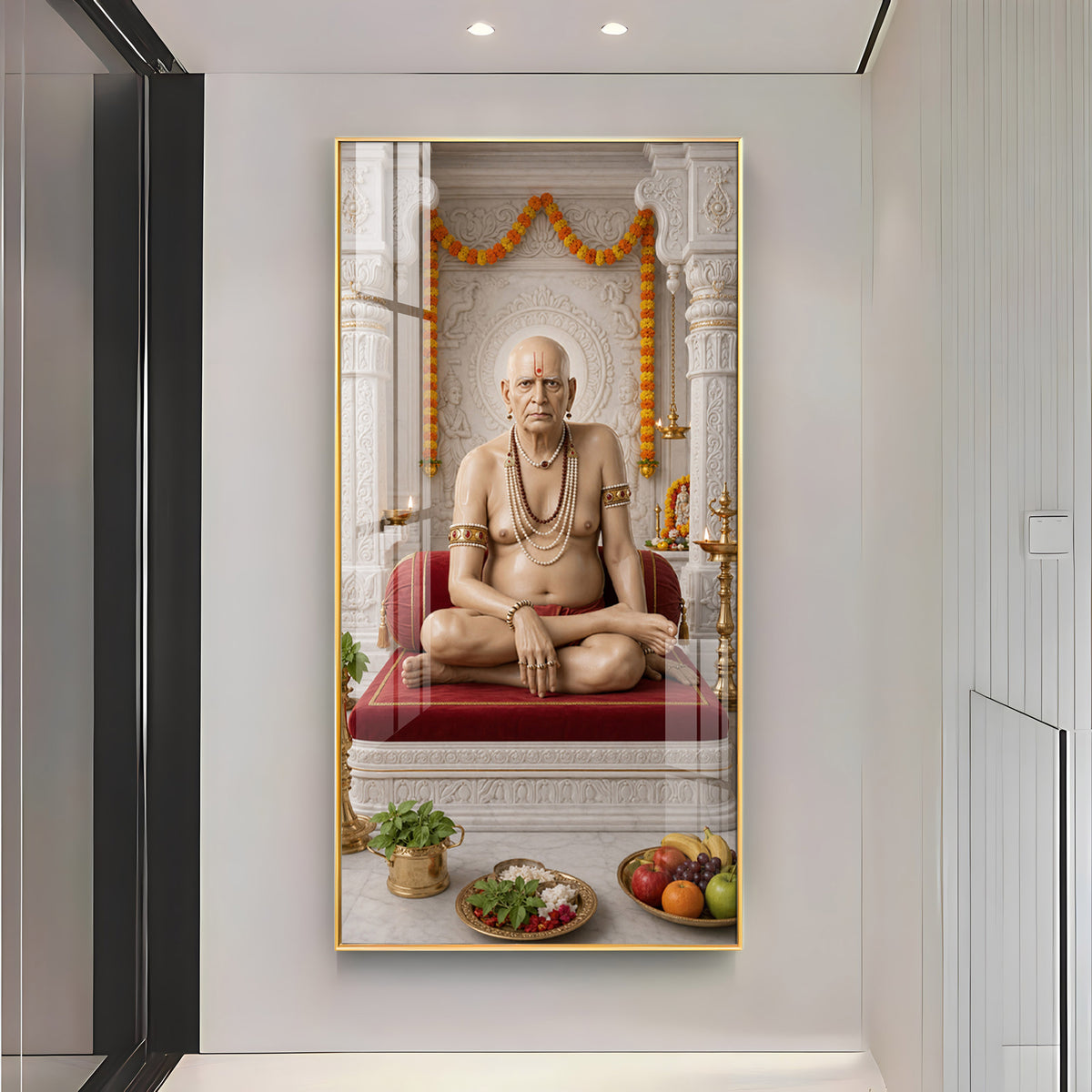 Swami Samarth Premium Acrylic Vertical Wall Art