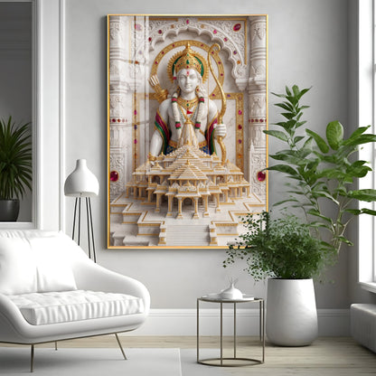 Lord Ram Ji Premium Acrylic Vertical Wall Art