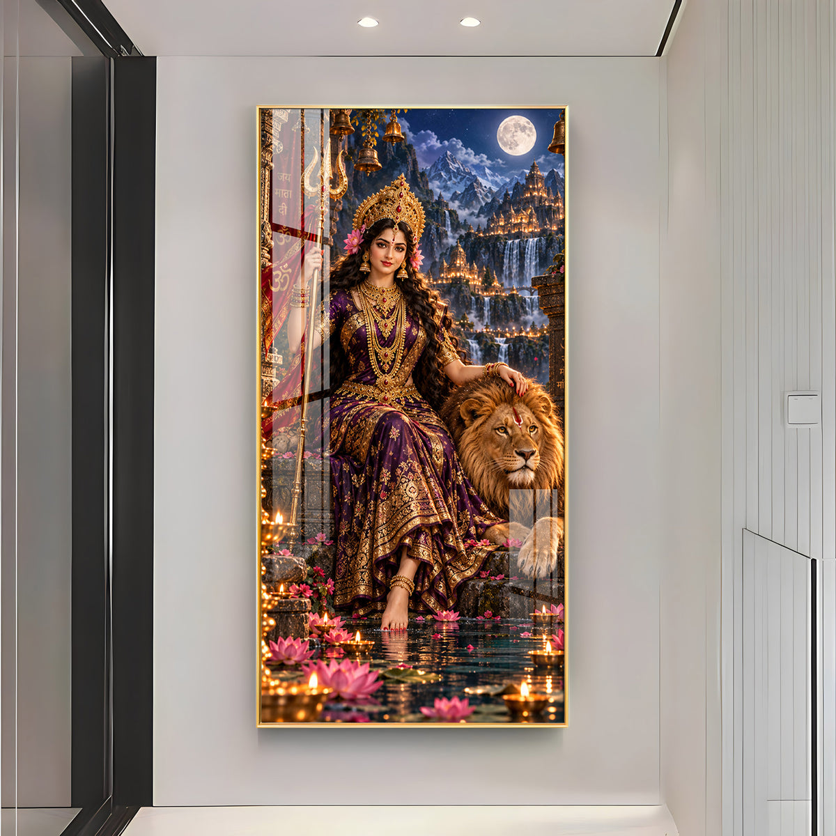 Divine Maa Jagdamba Premium Acrylic Vertical Wall Art