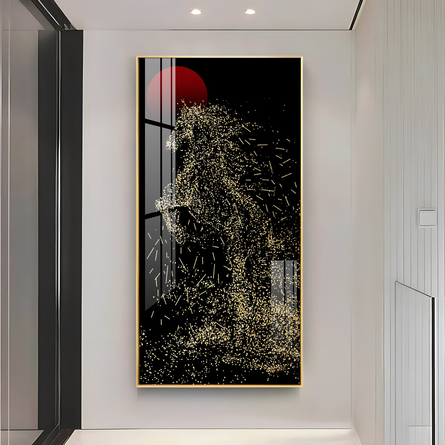 Dazzling Silver Horse Premium Acrylic Vertical Wall Art