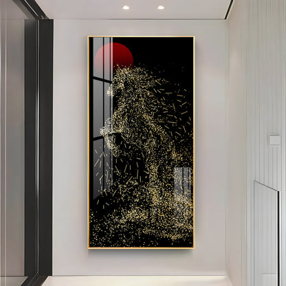 Dazzling Silver Horse Premium Acrylic Vertical Wall Art