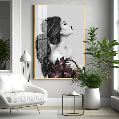 Charm Of Modern Girl Premium Acrylic Vertical Wall Art