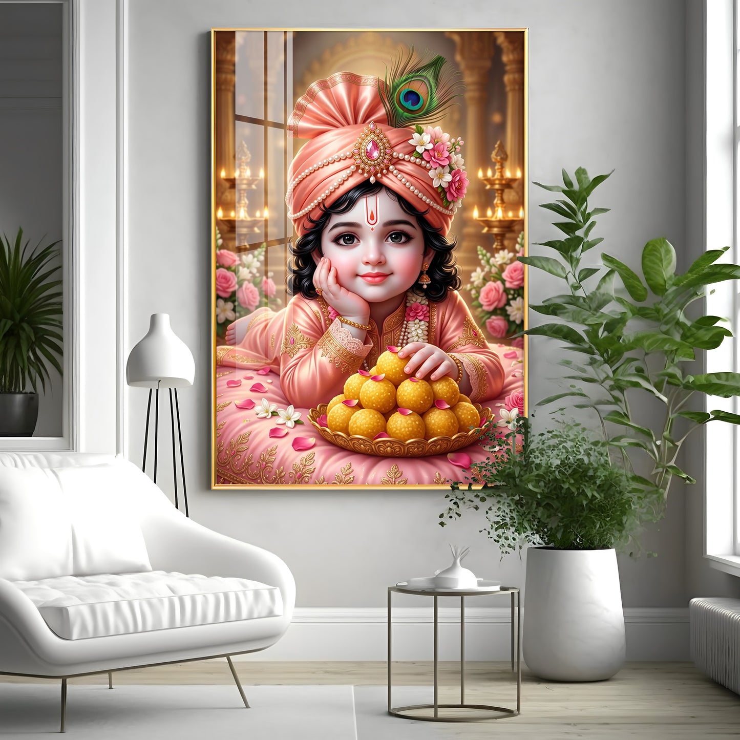 Little Kanha Ji Premium Acrylic Vertical Wall Art