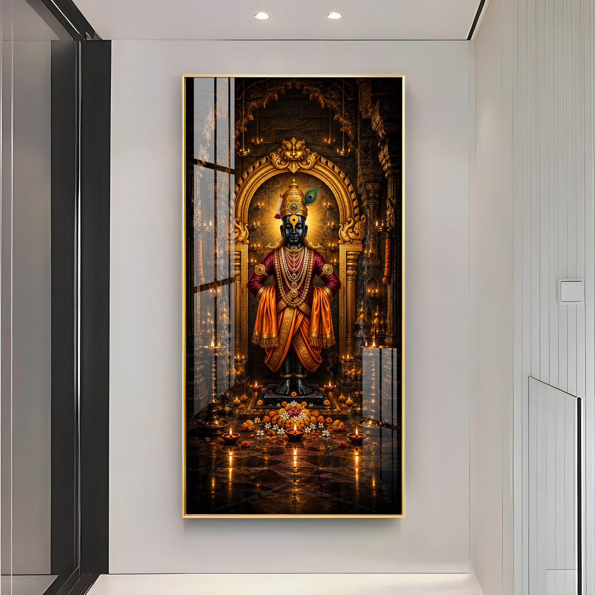 Lord Vithoba Premium Acrylic Vertical Wall Art