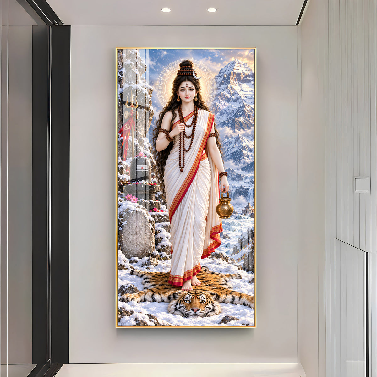 Divine Brahmacharini Mata Premium Acrylic Vertical Wall Art