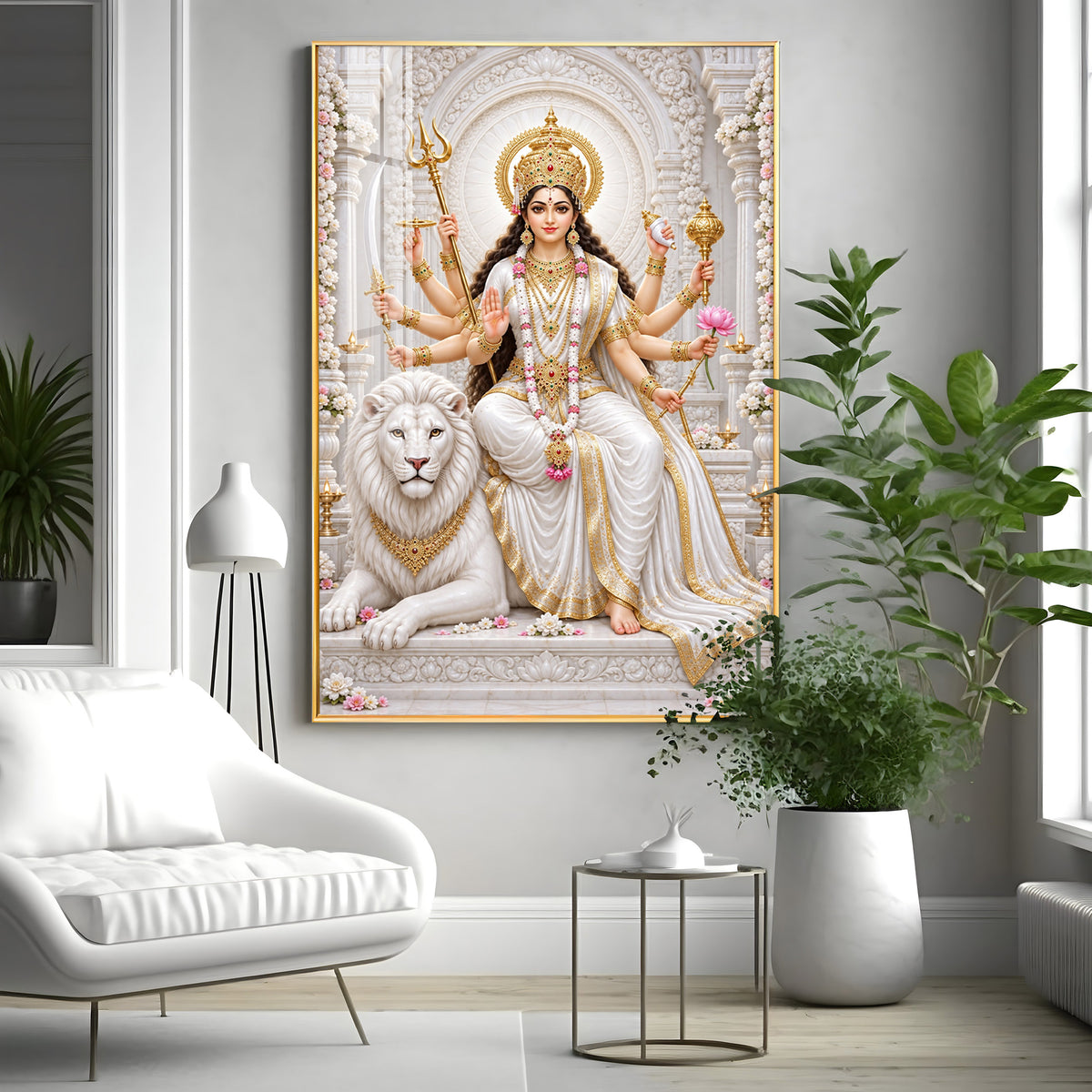 Mata Sherawali Premium Acrylic Vertical Wall Art