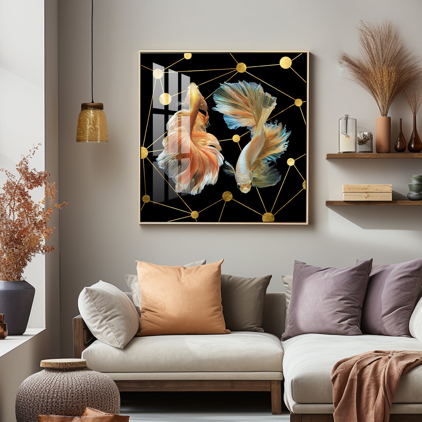 Betta Fish Premium Acrylic Square Wall Art
