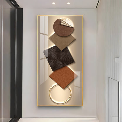 Elegant Geometry Abstract Design Premium Acrylic Vertical Wall Art