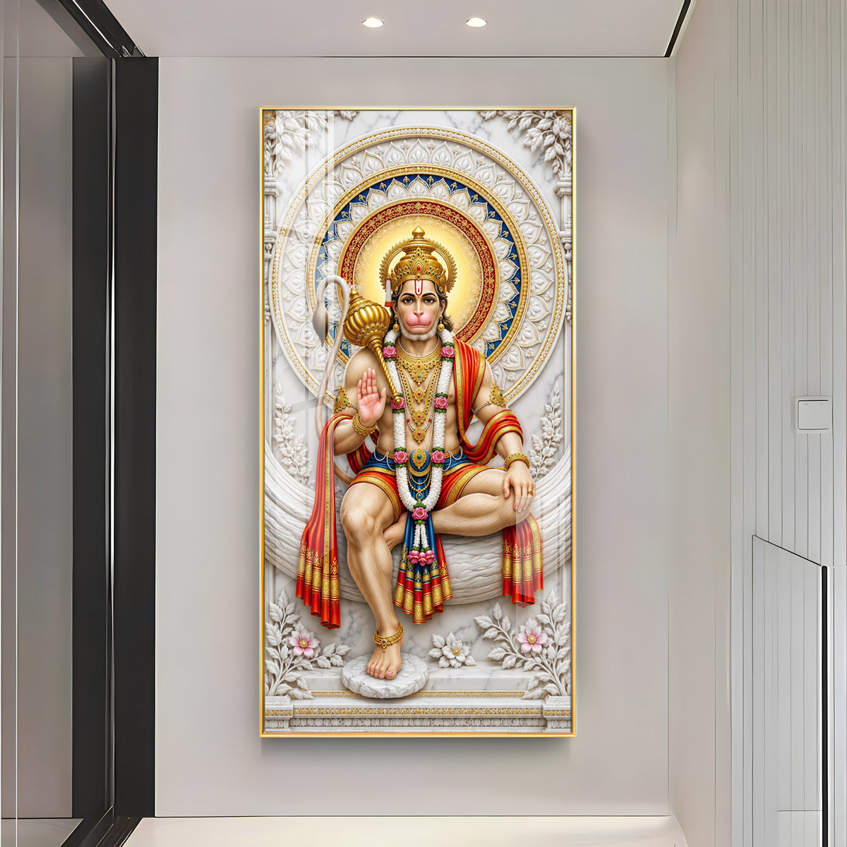 Sankat Mochan Premium Acrylic Vertical Wall Art