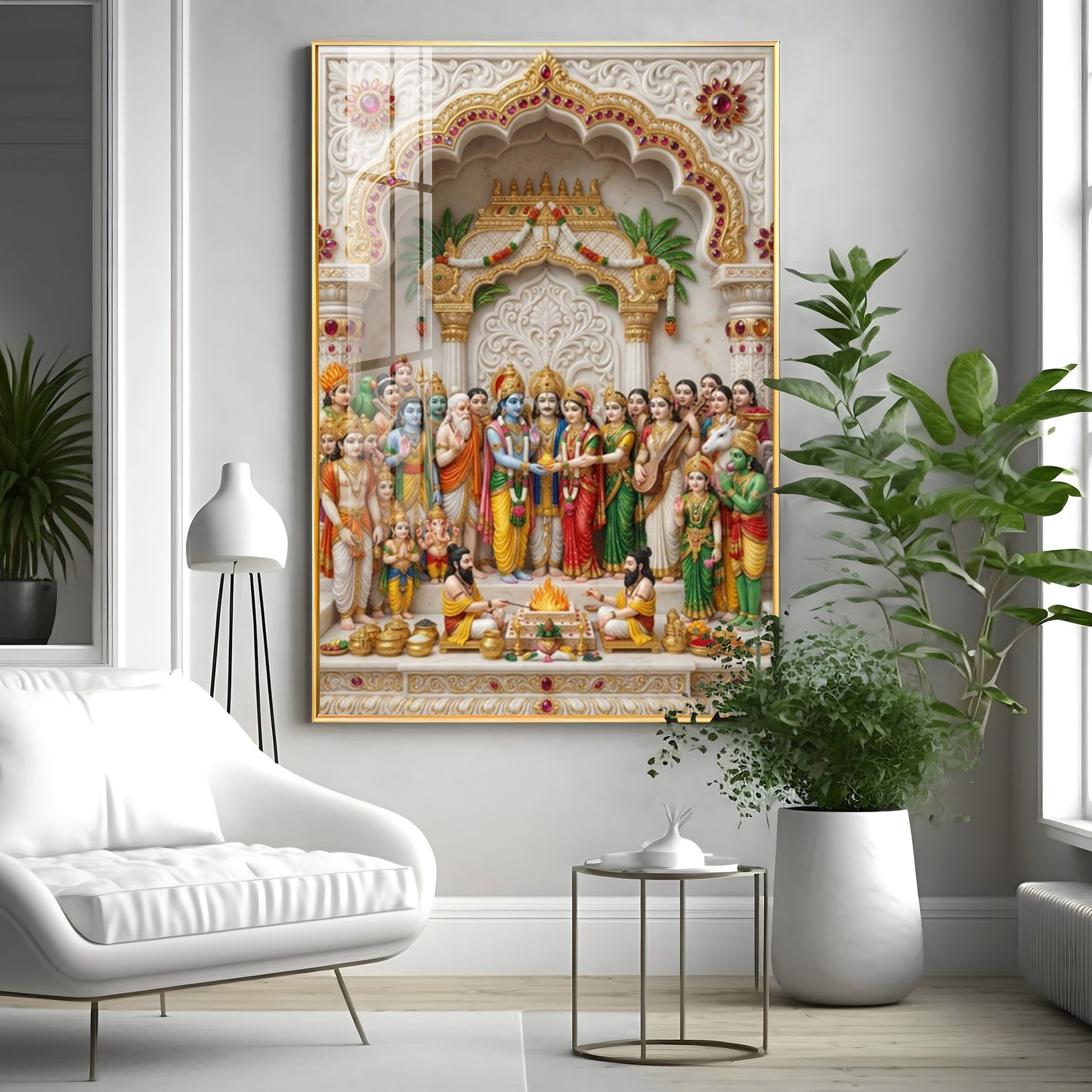 Jay Shri Ram Darbar Premium Acrylic Vertical Wall Art