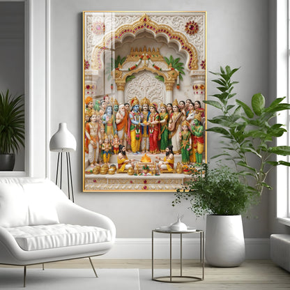 Jay Shri Ram Darbar Premium Acrylic Vertical Wall Art