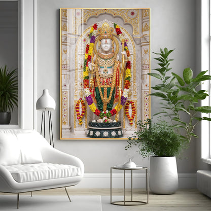 Lord Ram Premium Acrylic Vertical Wall Art