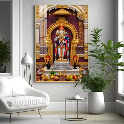 Palani Raja Lord Murugan Premium Acrylic Vertical Wall Art