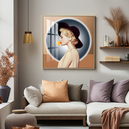 Modern Woman Premium Acrylic Square Wall Art