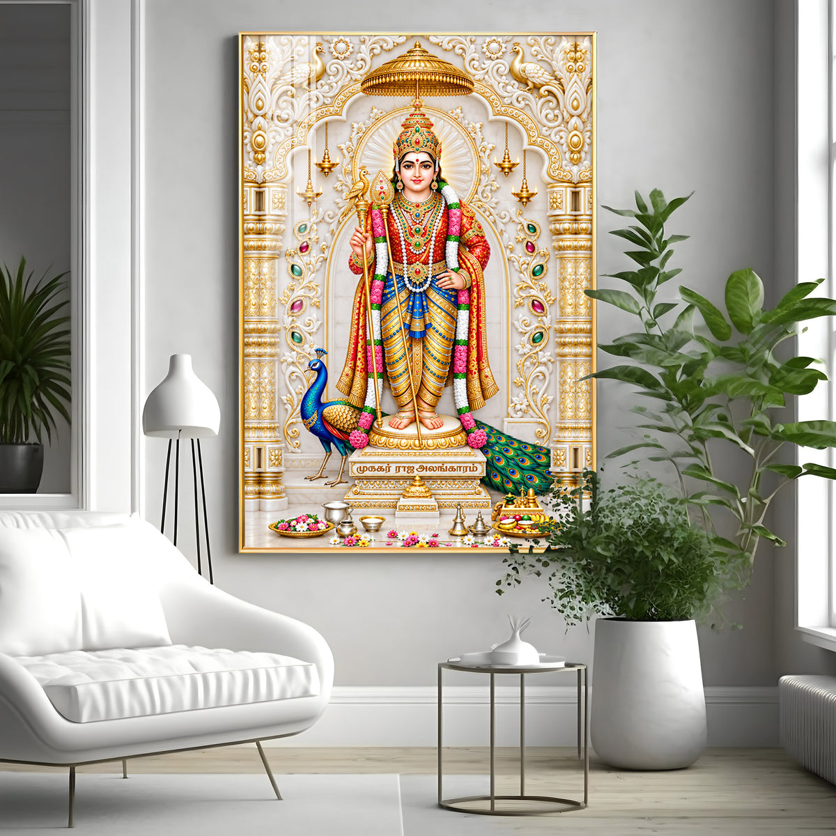 Divine Kartikeya Premium Acrylic Vertical Wall Art