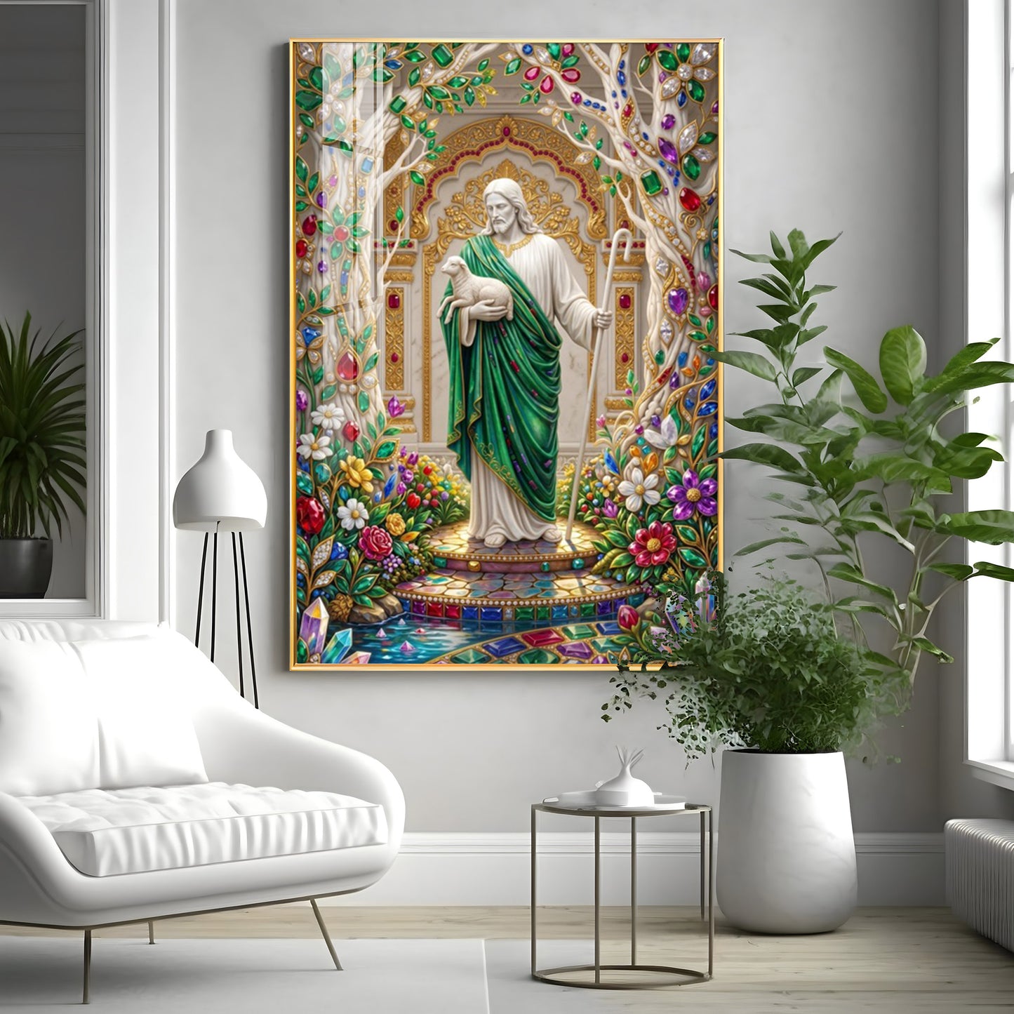 Depicts Jesus Premium Acrylic Vertical Wall Art