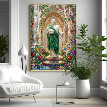 Depicts Jesus Premium Acrylic Vertical Wall Art