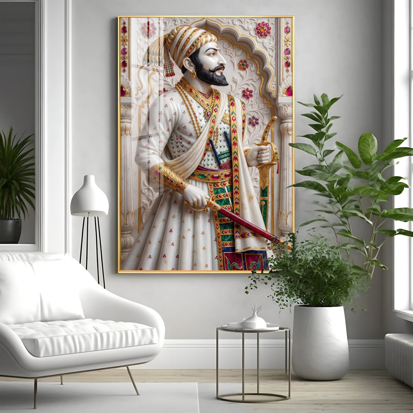 Royal Lagacy of Shivaji Maharaj Premium Acrylic Vertical Wall Art