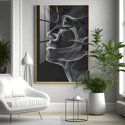 Black & White Beauty Premium Acrylic Vertical Wall Art