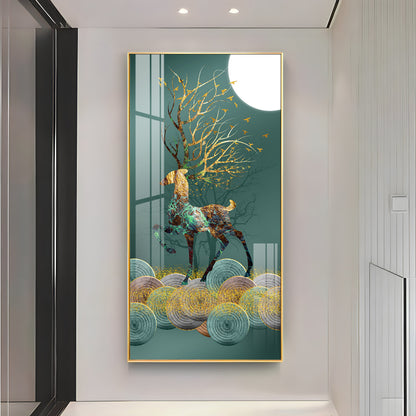 Colorful Deer Premium Acrylic Vertical Wall Art