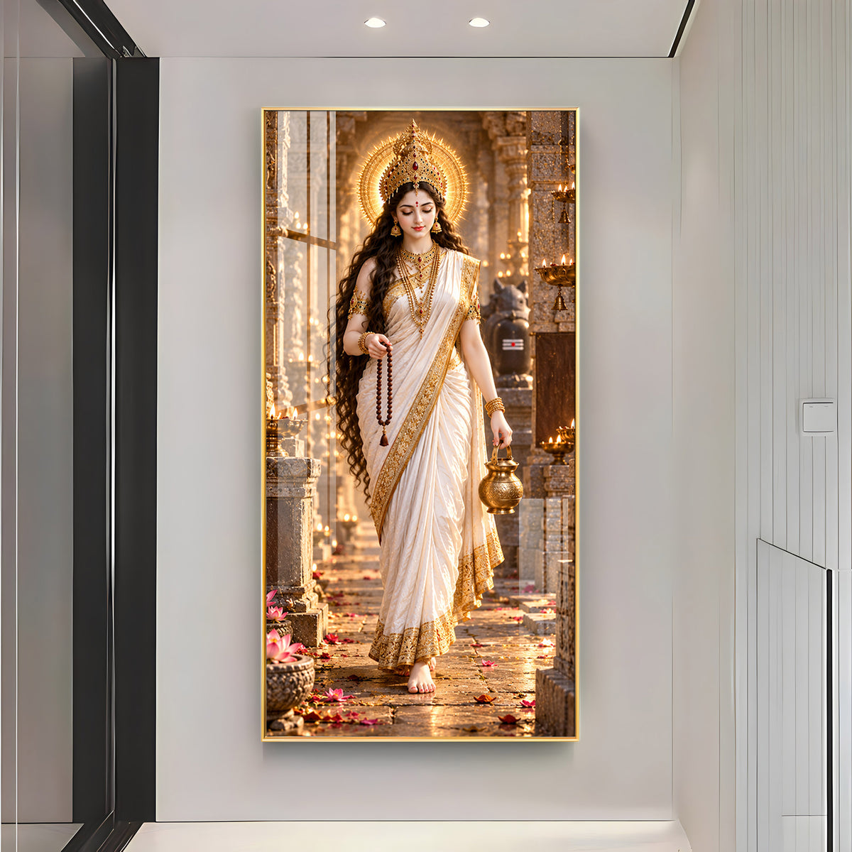 Divine Maa Brahmacharini Premium Acrylic Vertical Wall Art