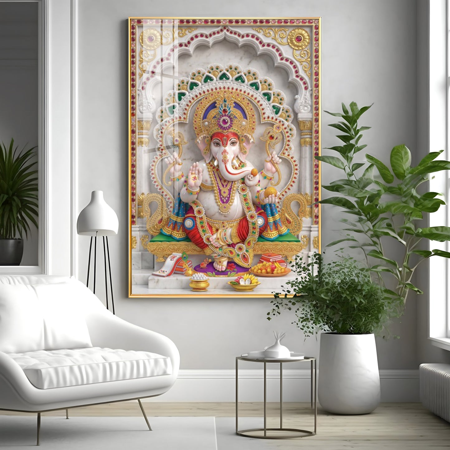 Mangal Murti Ganesh Ji Premium Acrylic Vertical Wall Art