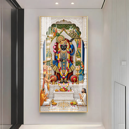 Divine Shrinathji Premium Acrylic Vertical Wall Art