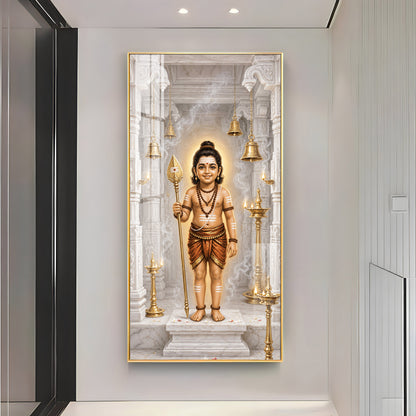 Child Lord Murugan Premium Acrylic Vertical Wall Art