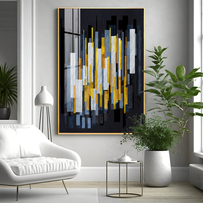 Geometric Fusion Premium Acrylic Vertical Wall Art