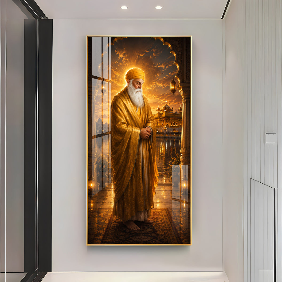 Founder Of Sikhism Guru Nanak Dev Ji Premium Acrylic Vertical Wall Art