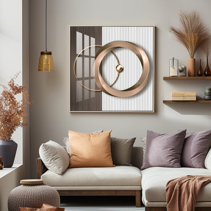 Modern Gold Geometric Premium Acrylic Square Wall Art