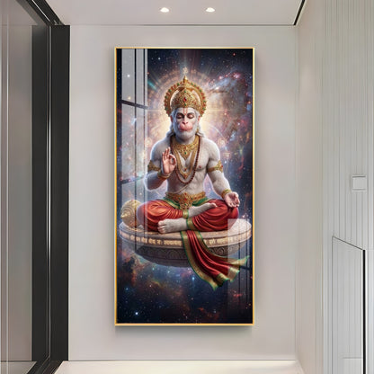 Hanuman in the Cosmos Premium Acrylic Vertical Wall Art