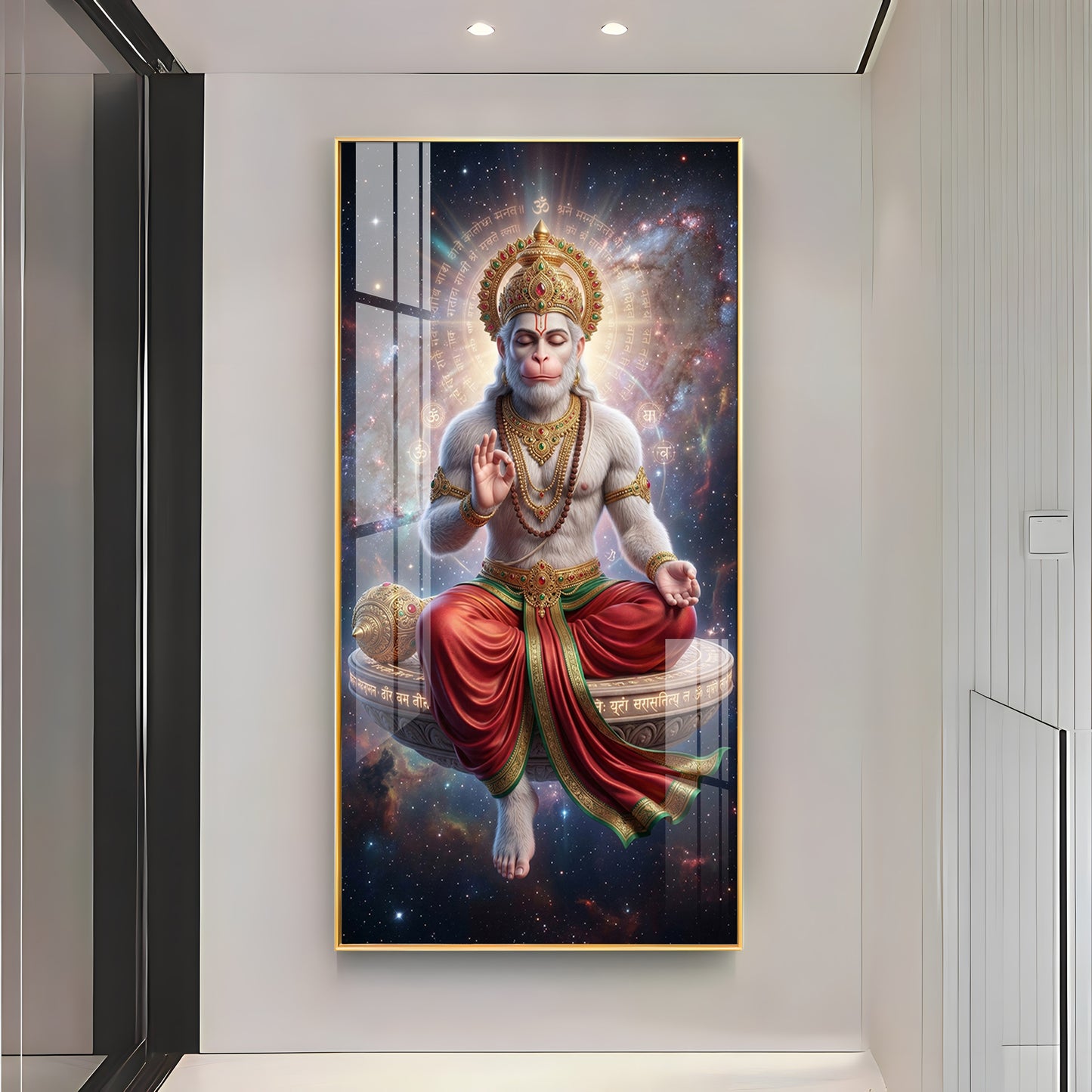 Hanuman's Blessing Premium Acrylic Vertical Wall Art