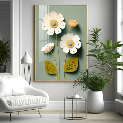 Bouquet Of Flowers Premium Acrylic Vertical Wall Art