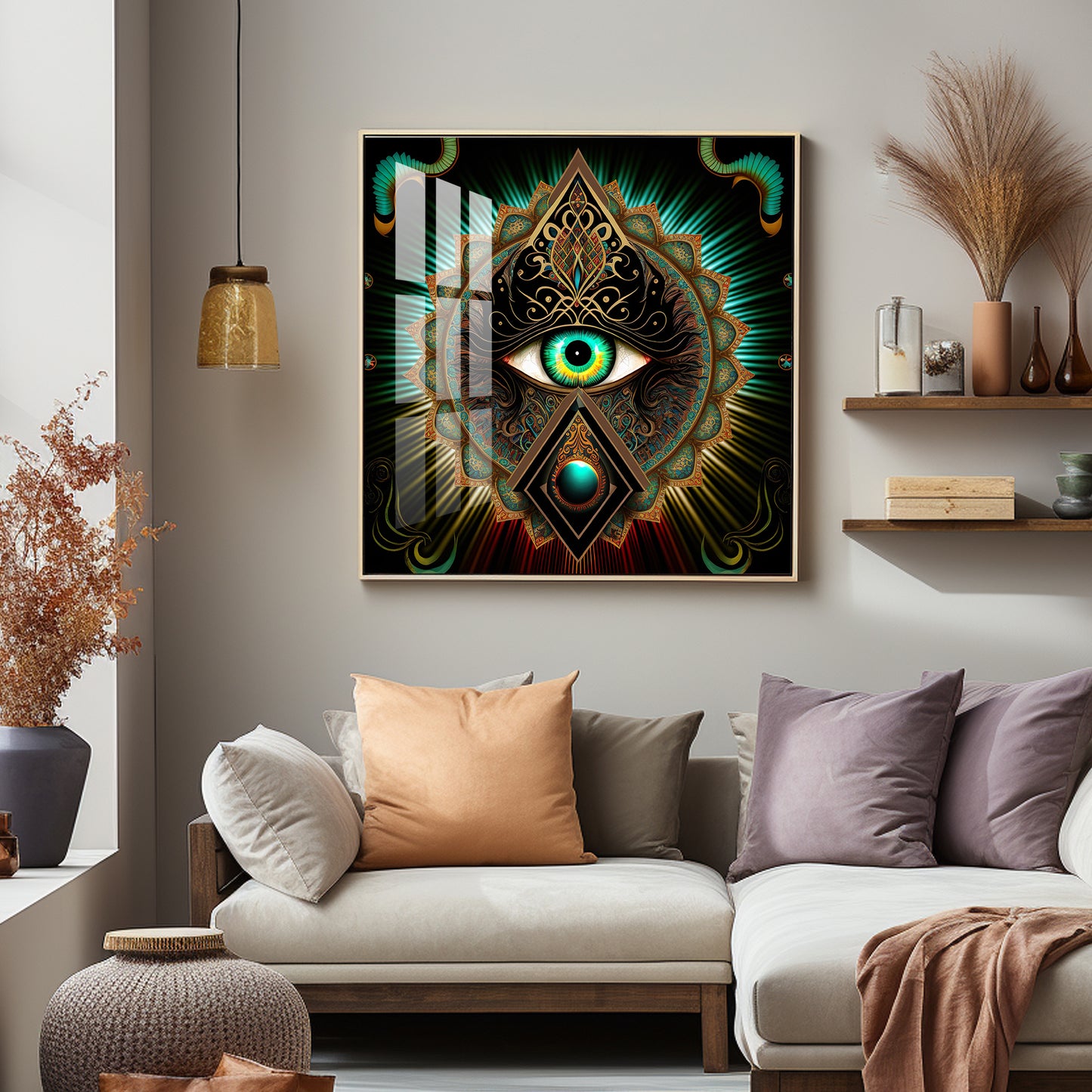 All-Seeing Eye Premium Acrylic Square Wall Art