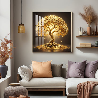The Eternal Tree Kalpavriksha Premium Acrylic Square Wall Art