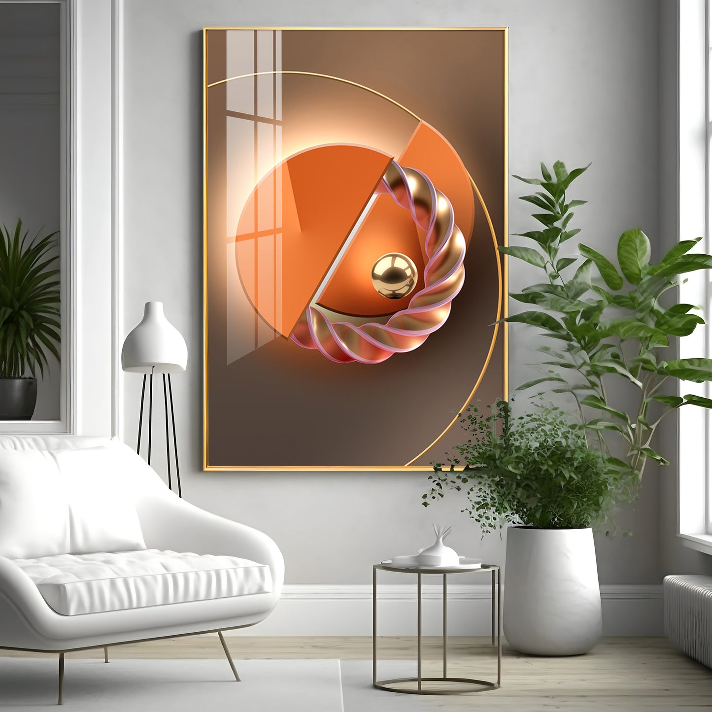 Abstract Geometry Premium Acrylic Vertical Wall Art