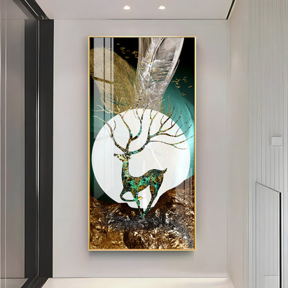 Majestic Deer Haven Premium Acrylic Vertical Wall Art