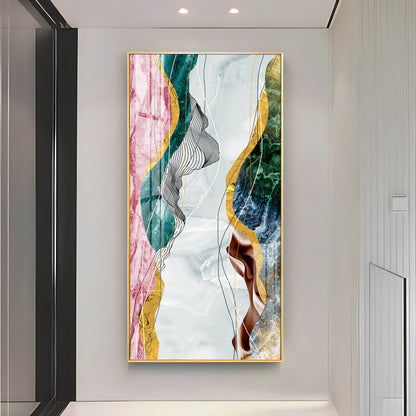Celestial Marble Fusion Premium Acrylic Vertical Wall Art