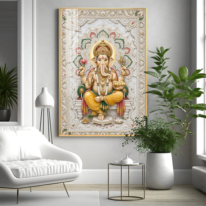 Lord Vinayak Premium Acrylic Vertical Wall Art