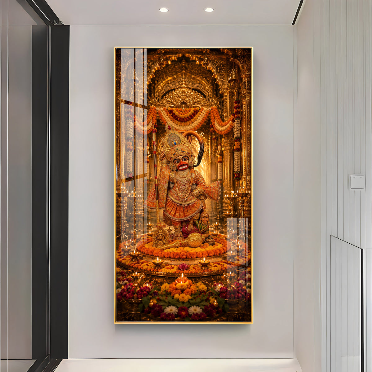 Divine Salangpur Hanumanji Premium Acrylic Vertical Wall Art