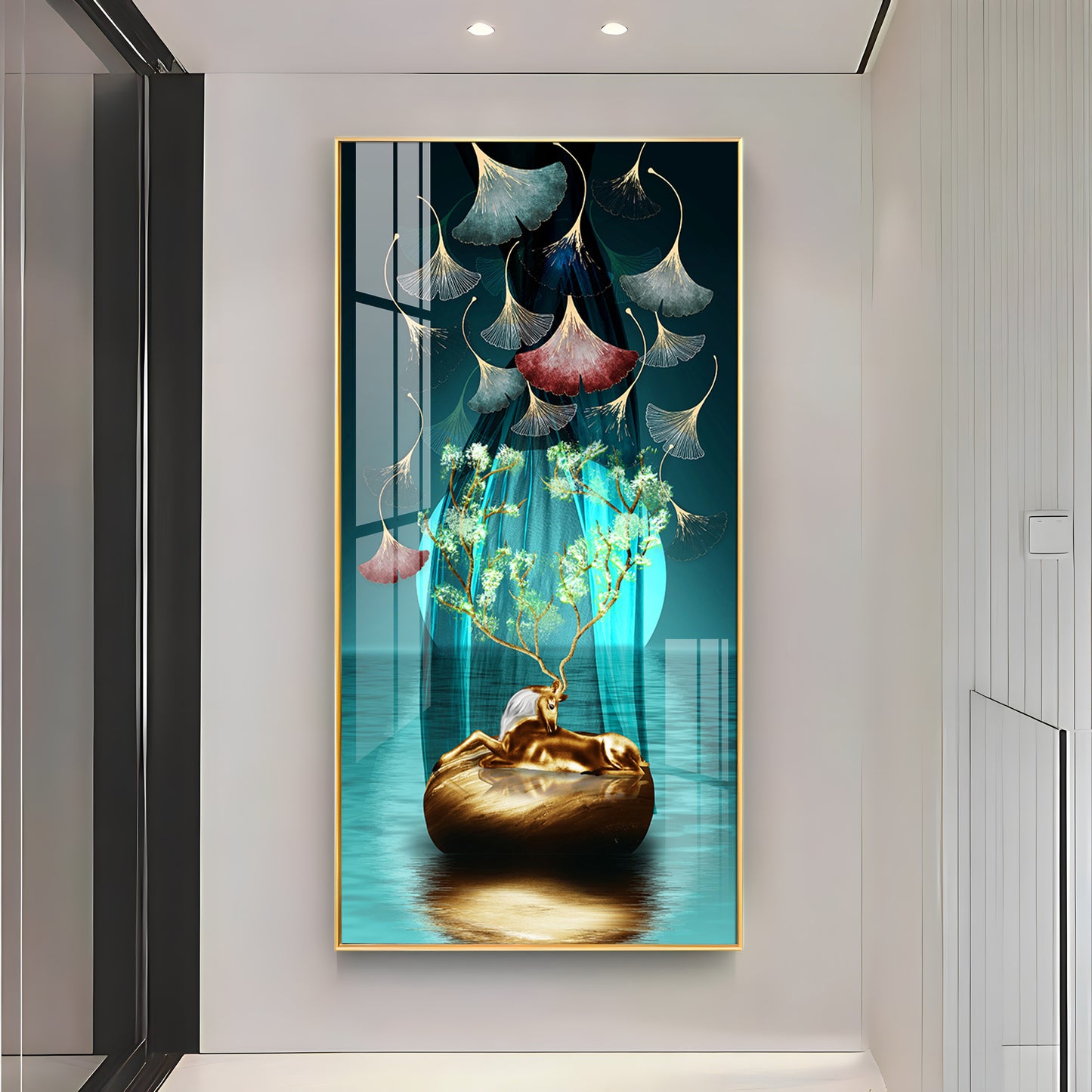Elegant Petal Premium Acrylic Vertical Wall Art
