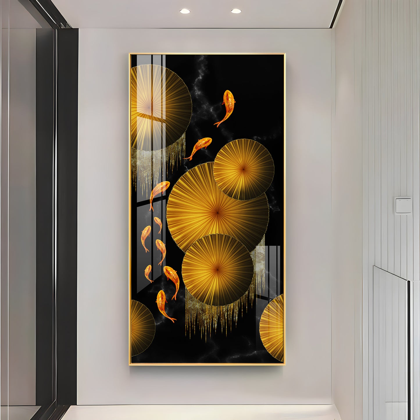 Goldfish Elegance Premium Acrylic Vertical Wall Art