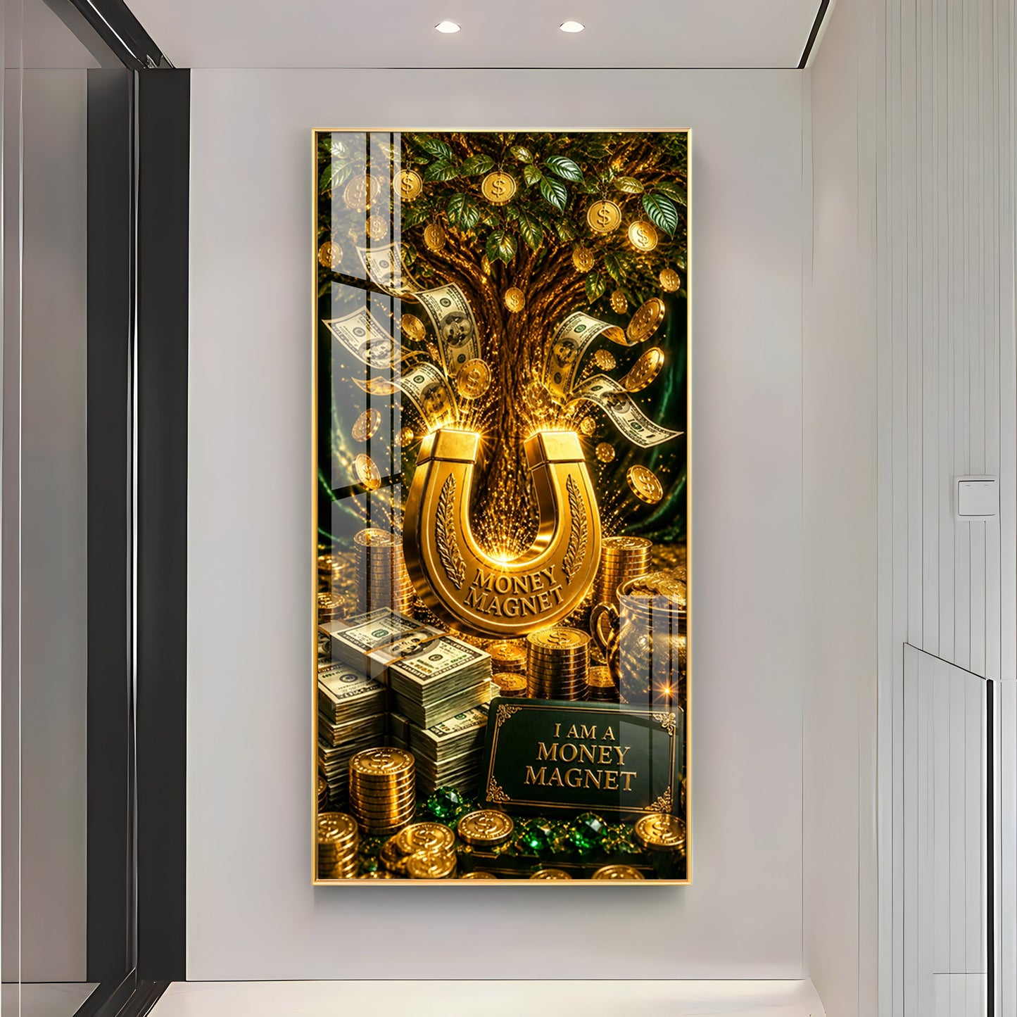 Money Magnet Premium Acrylic Vertical Wall Art