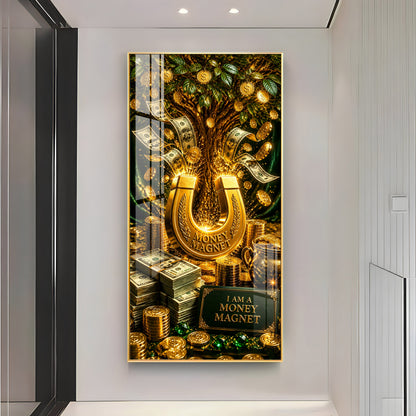 Money Magnet Premium Acrylic Vertical Wall Art