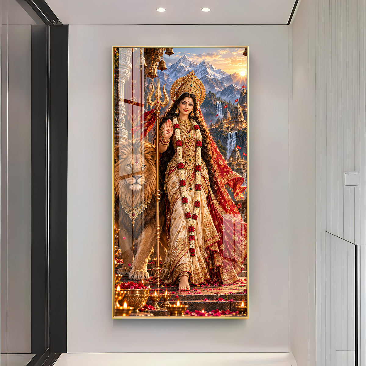 Maa Ambe Premium Acrylic Vertical Wall Art